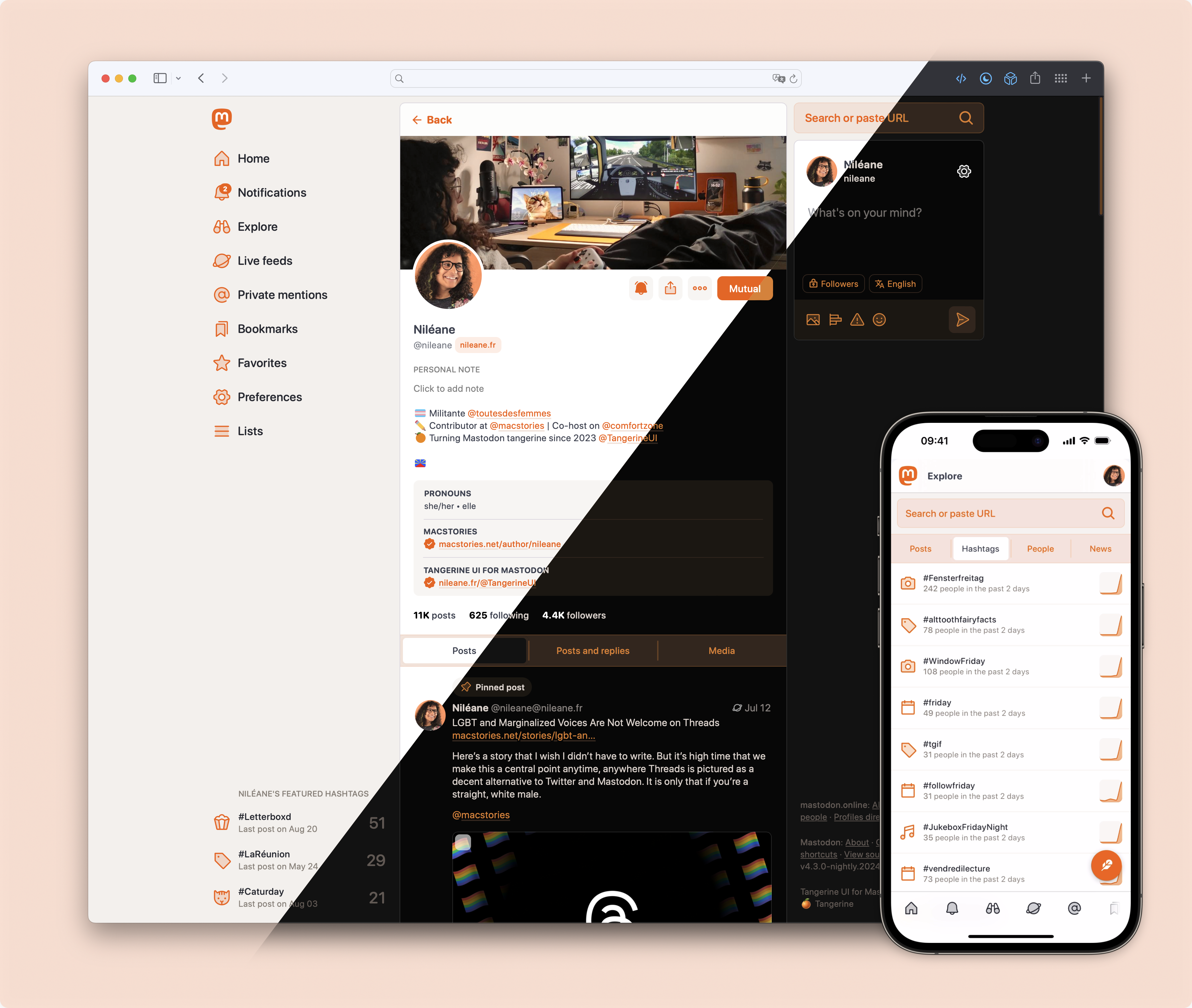 TangerineUI-for-Mastodon screenshot 1