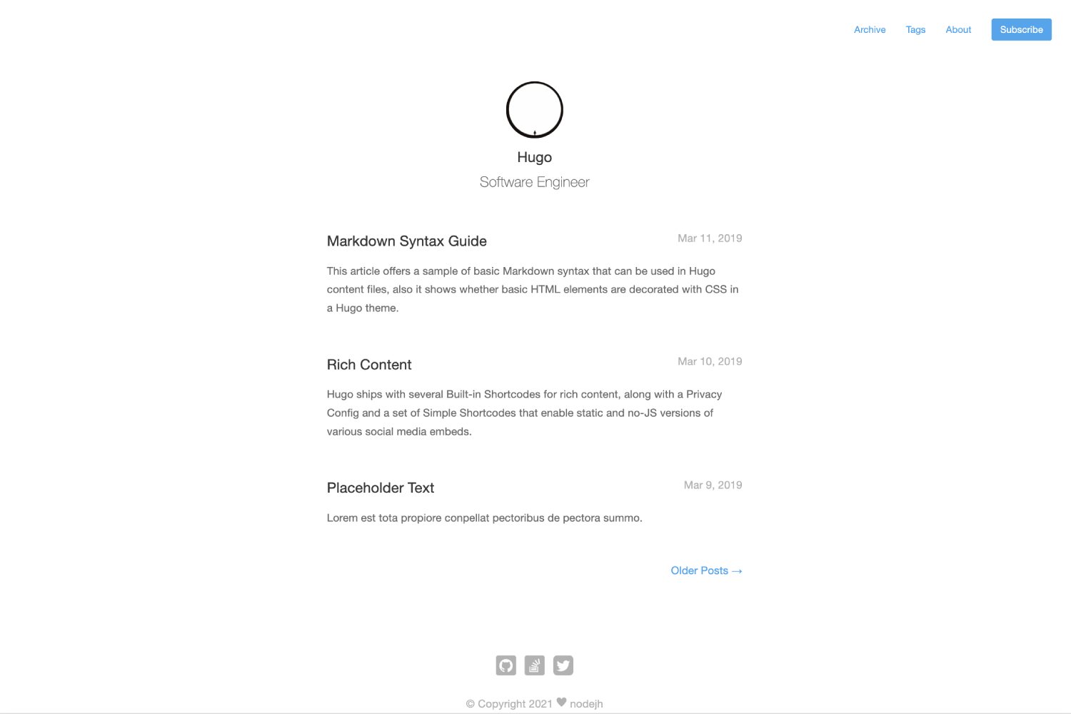 hugo-theme-mini screenshot 1