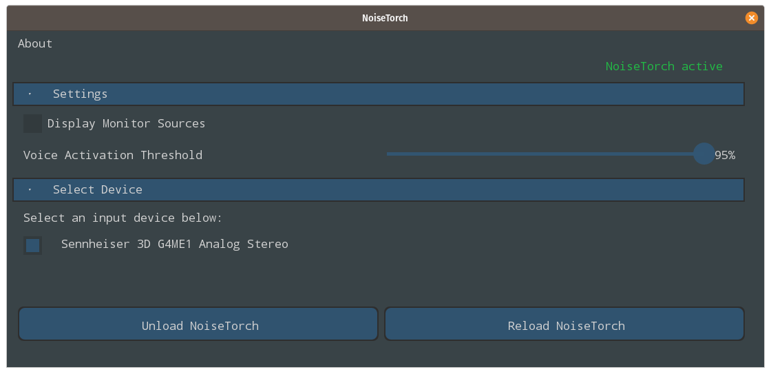 NoiseTorch screenshot 1