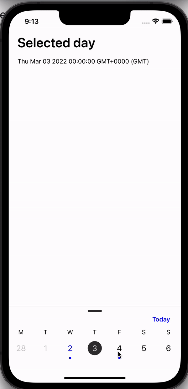 react-native-week-month-date-picker screenshot 1