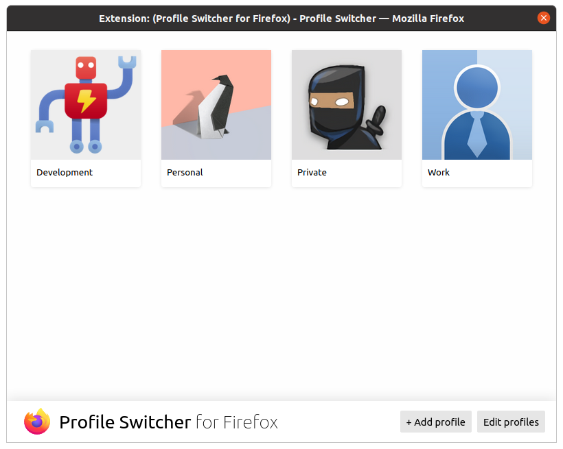 firefox-profile-switcher screenshot 3