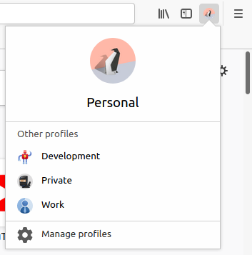 firefox-profile-switcher screenshot 2