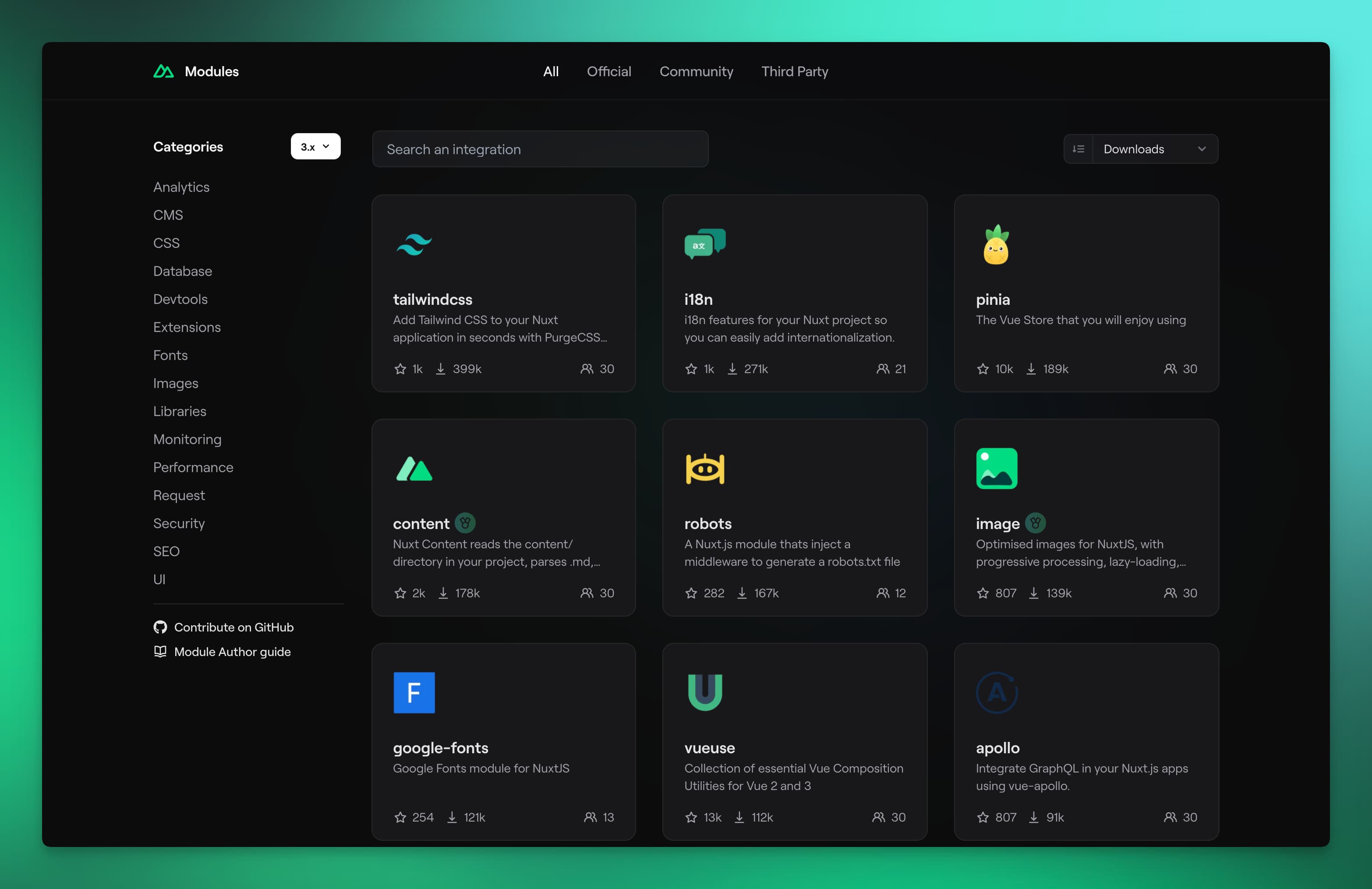 modules screenshot 1