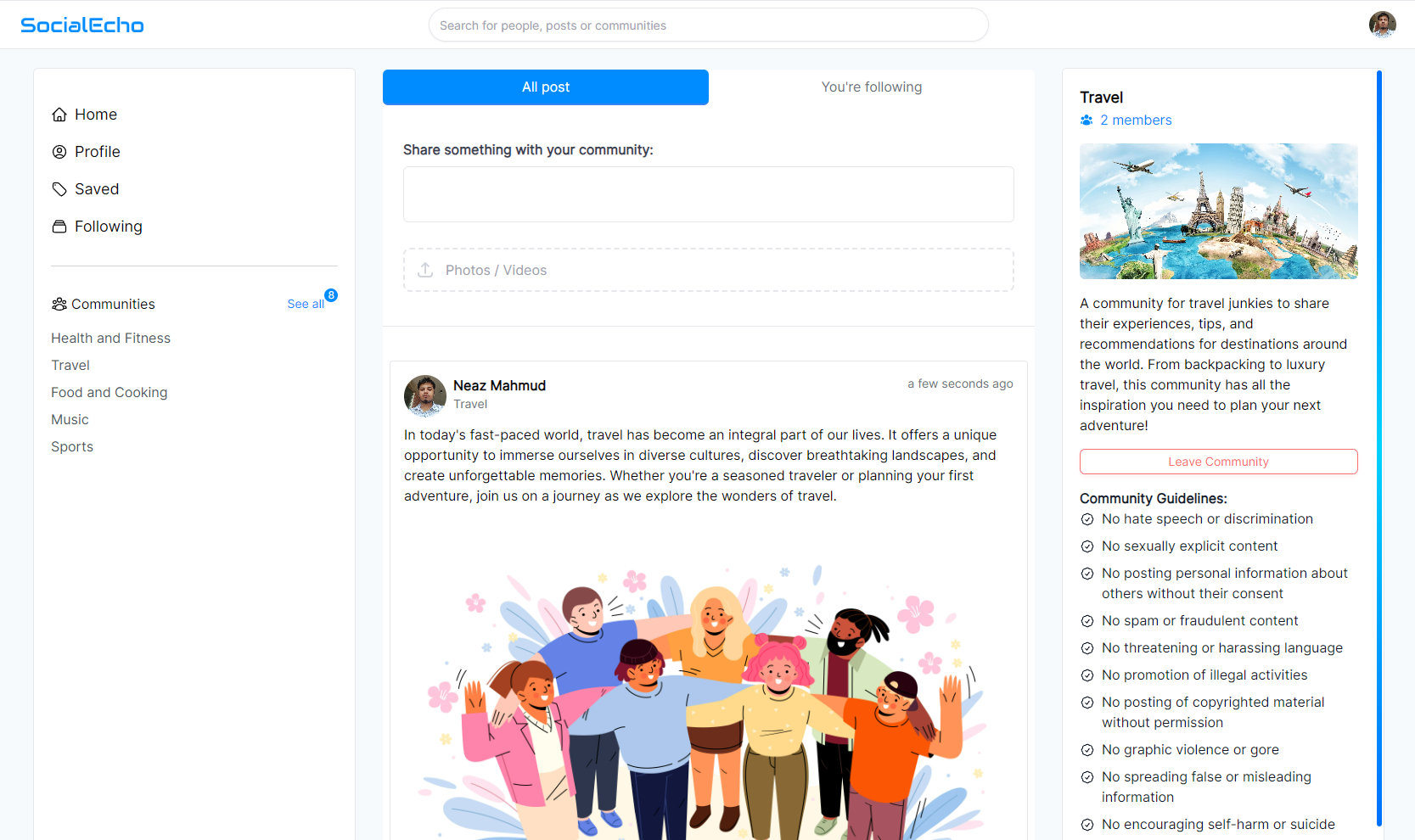 SocialEcho screenshot 1