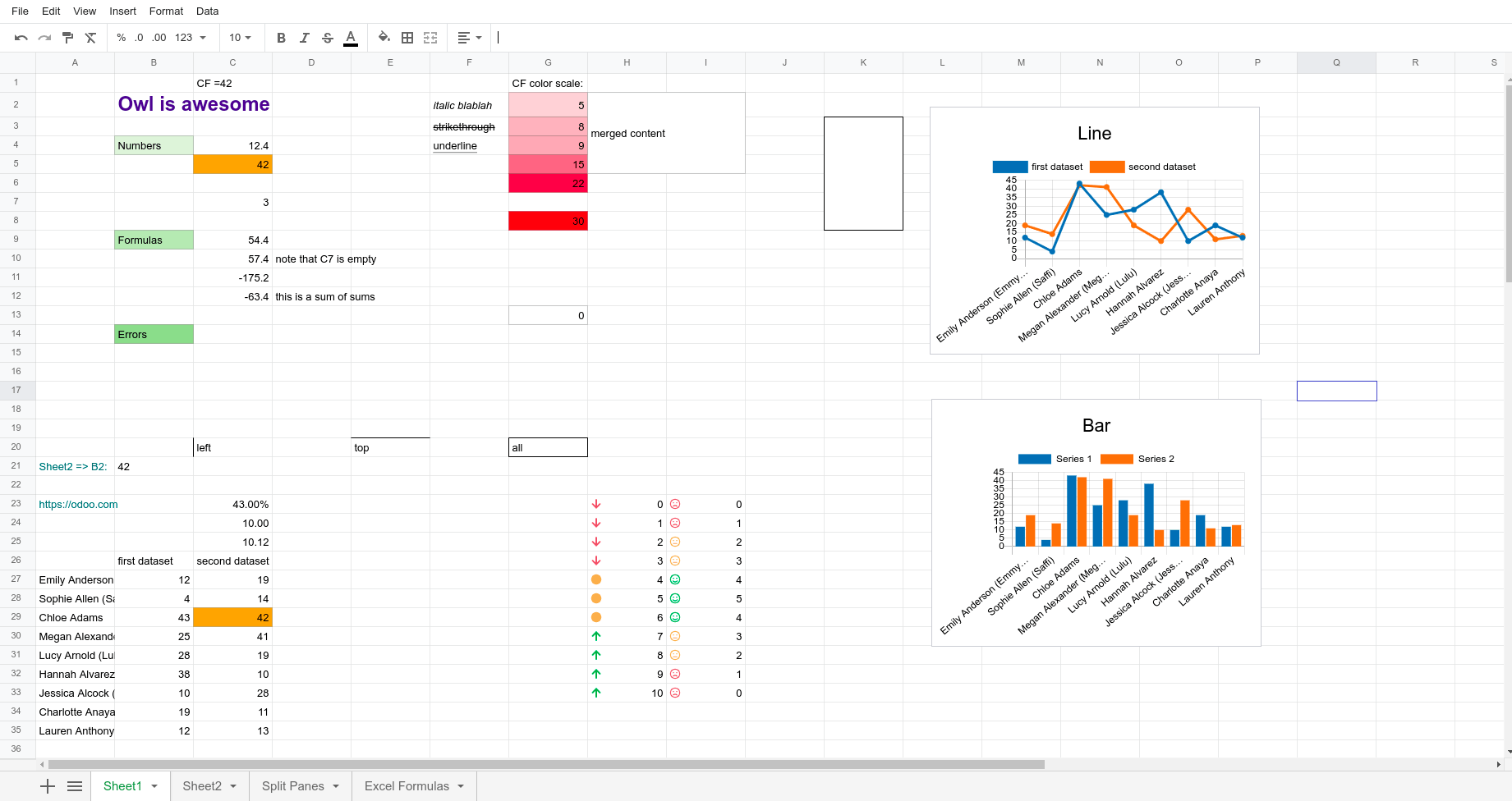 o-spreadsheet screenshot 1