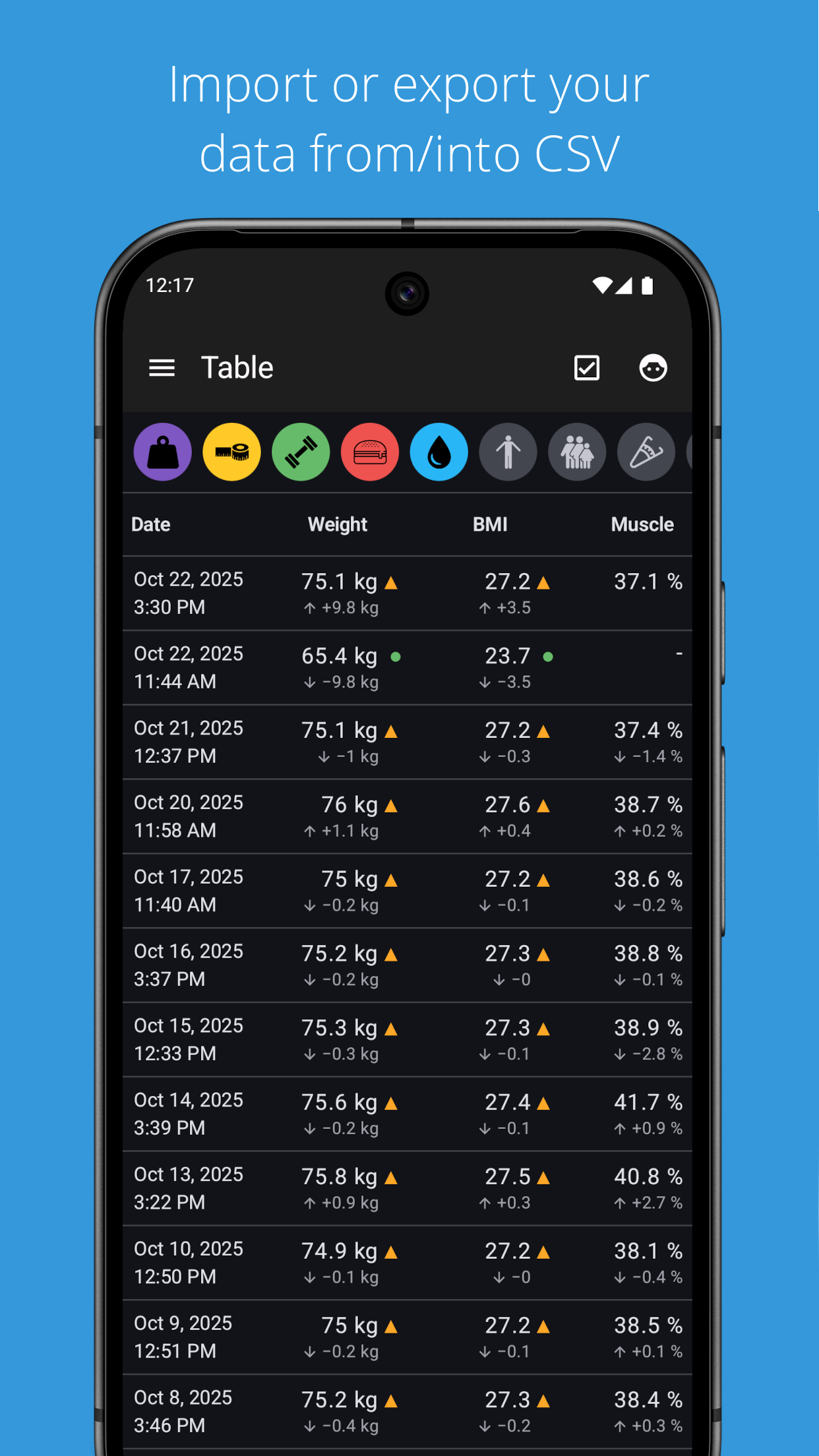 openScale screenshot 4
