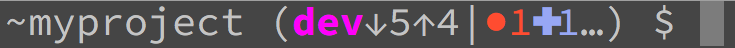 zsh-git-prompt screenshot 1