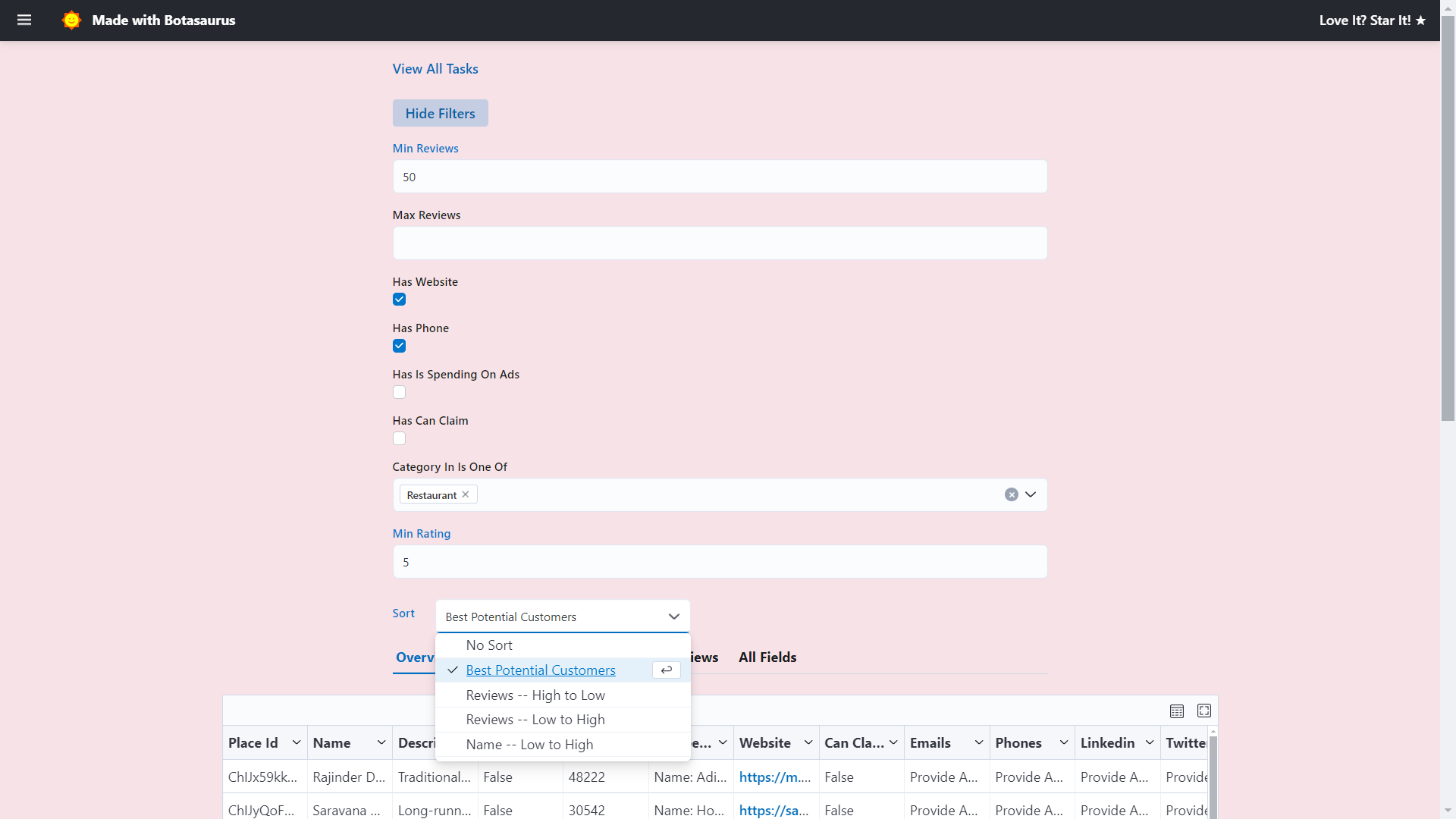 botasaurus screenshot 11