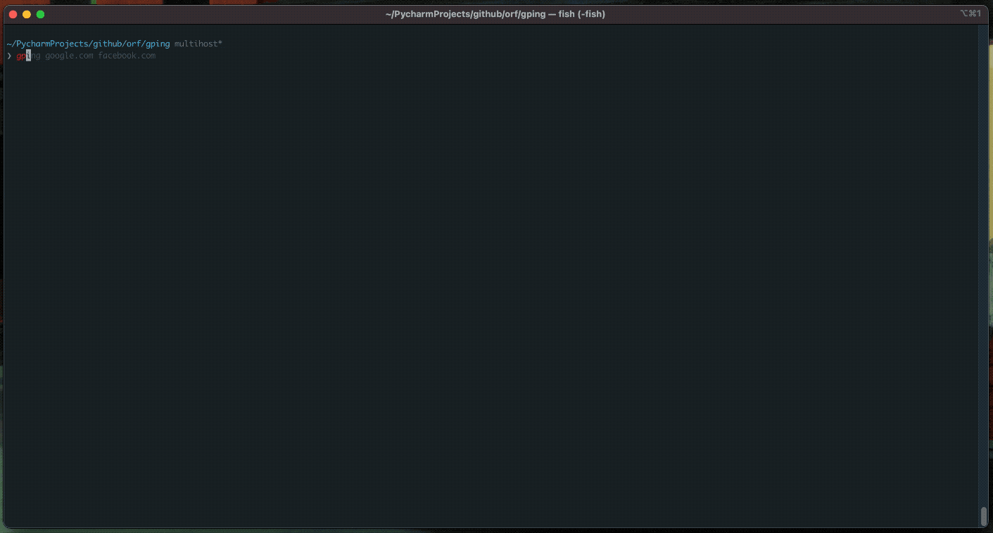 gping screenshot 1