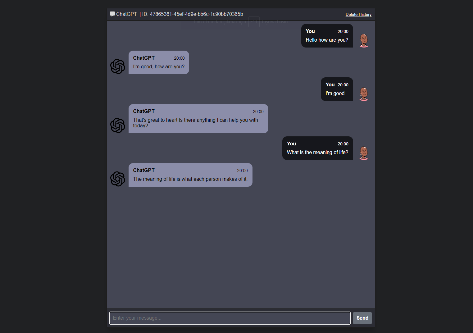 ChatGPT screenshot 2