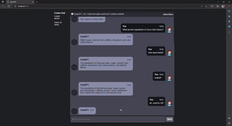 ChatGPT screenshot 1