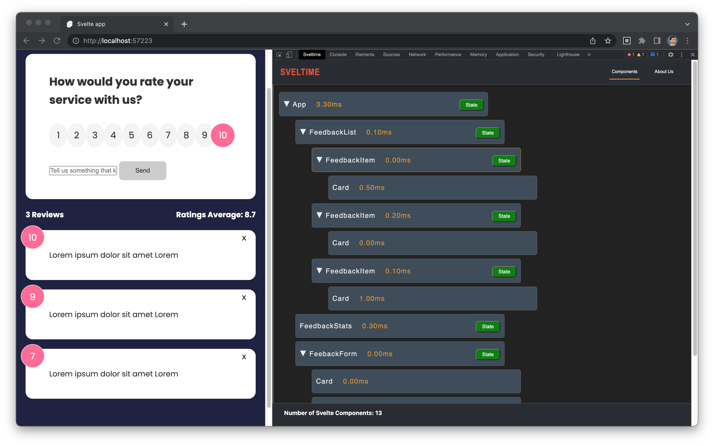 Sveltime screenshot 1