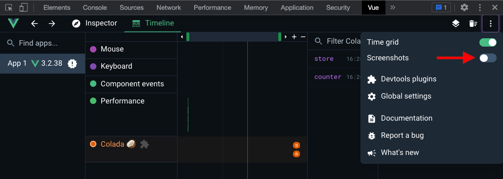 colada screenshot 2