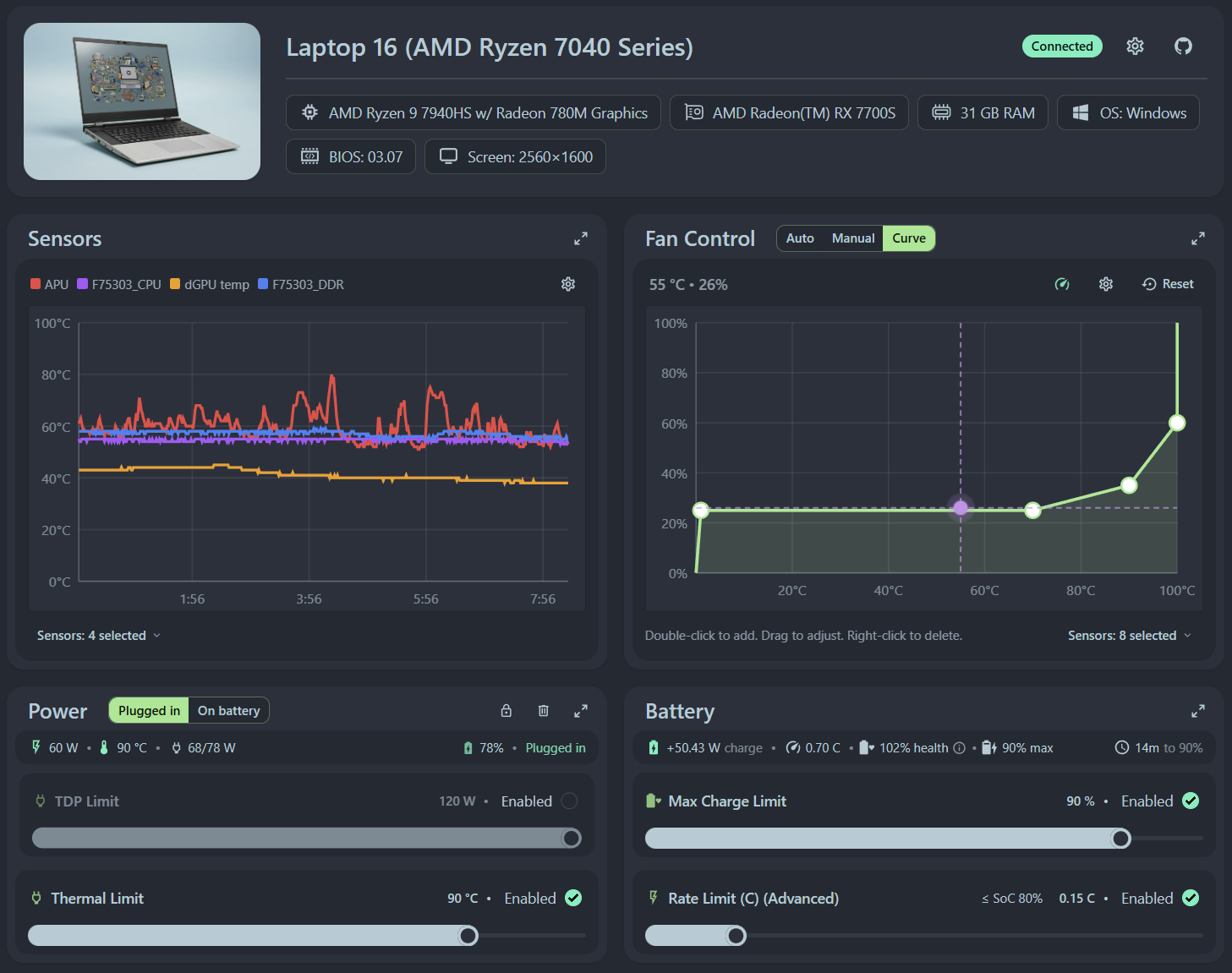 framework-control screenshot 1