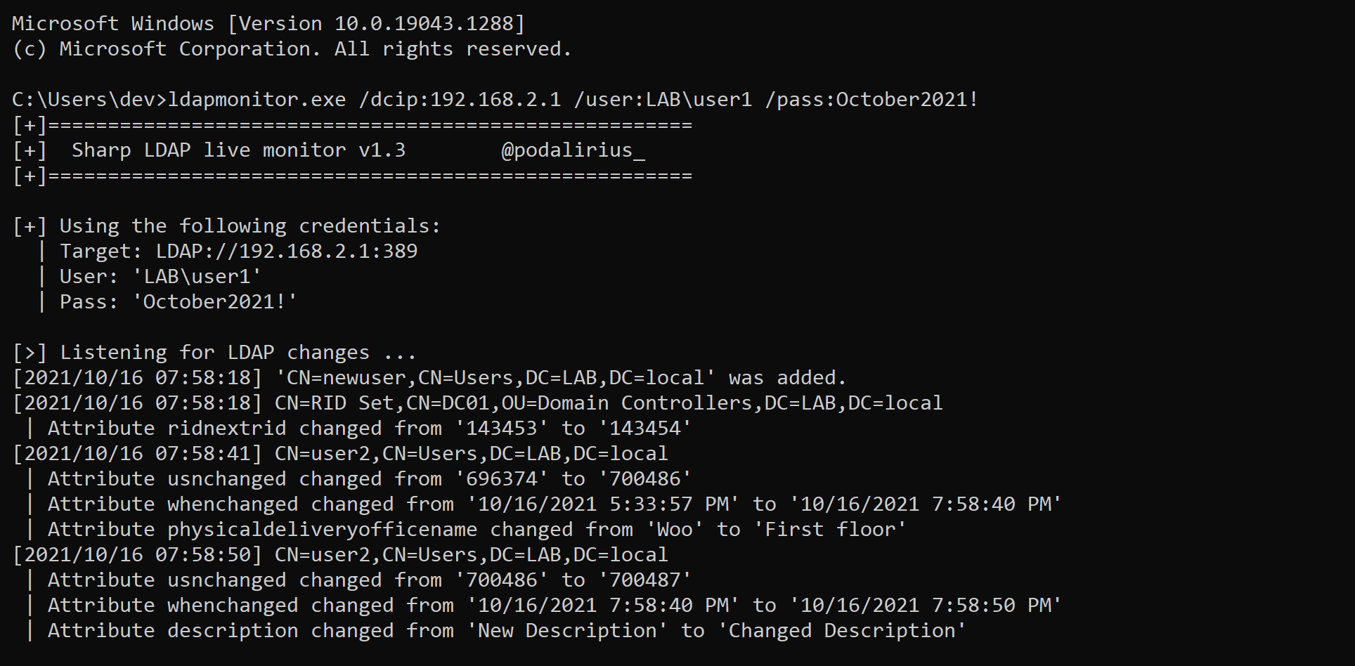 LDAPmonitor screenshot 3
