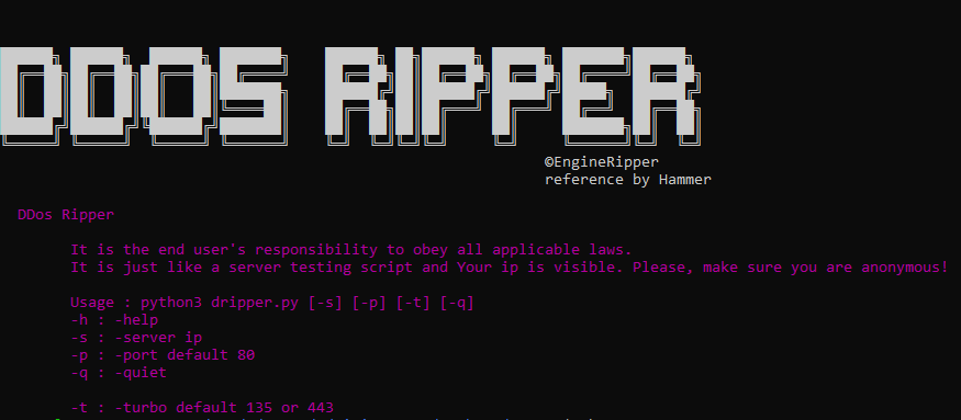 DDoS-Ripper screenshot 1