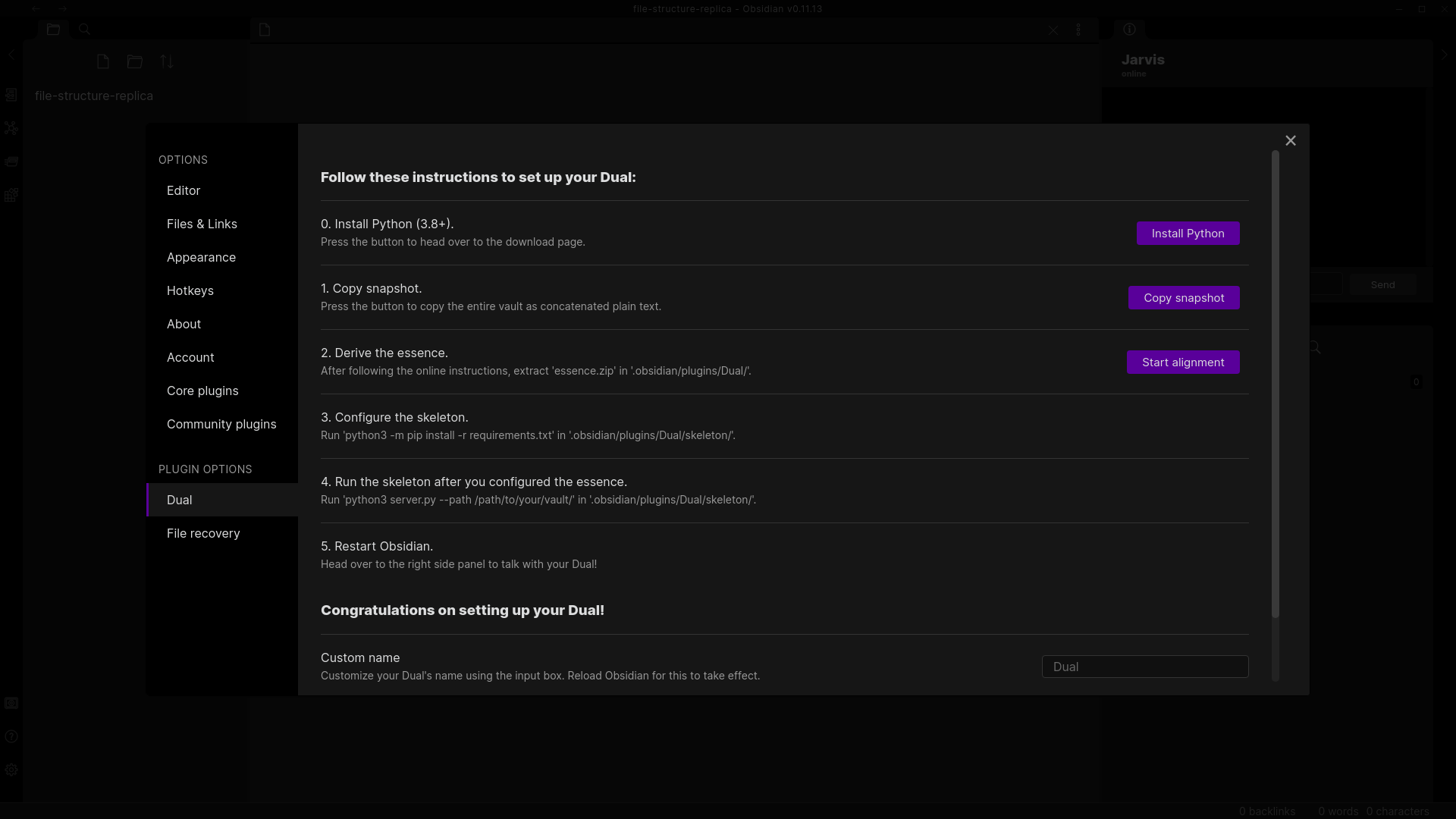 dual-obsidian-client screenshot 1
