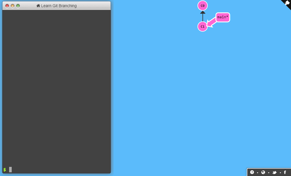 learnGitBranching screenshot 1