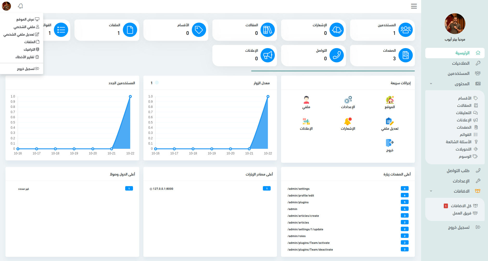 dashboard screenshot 1