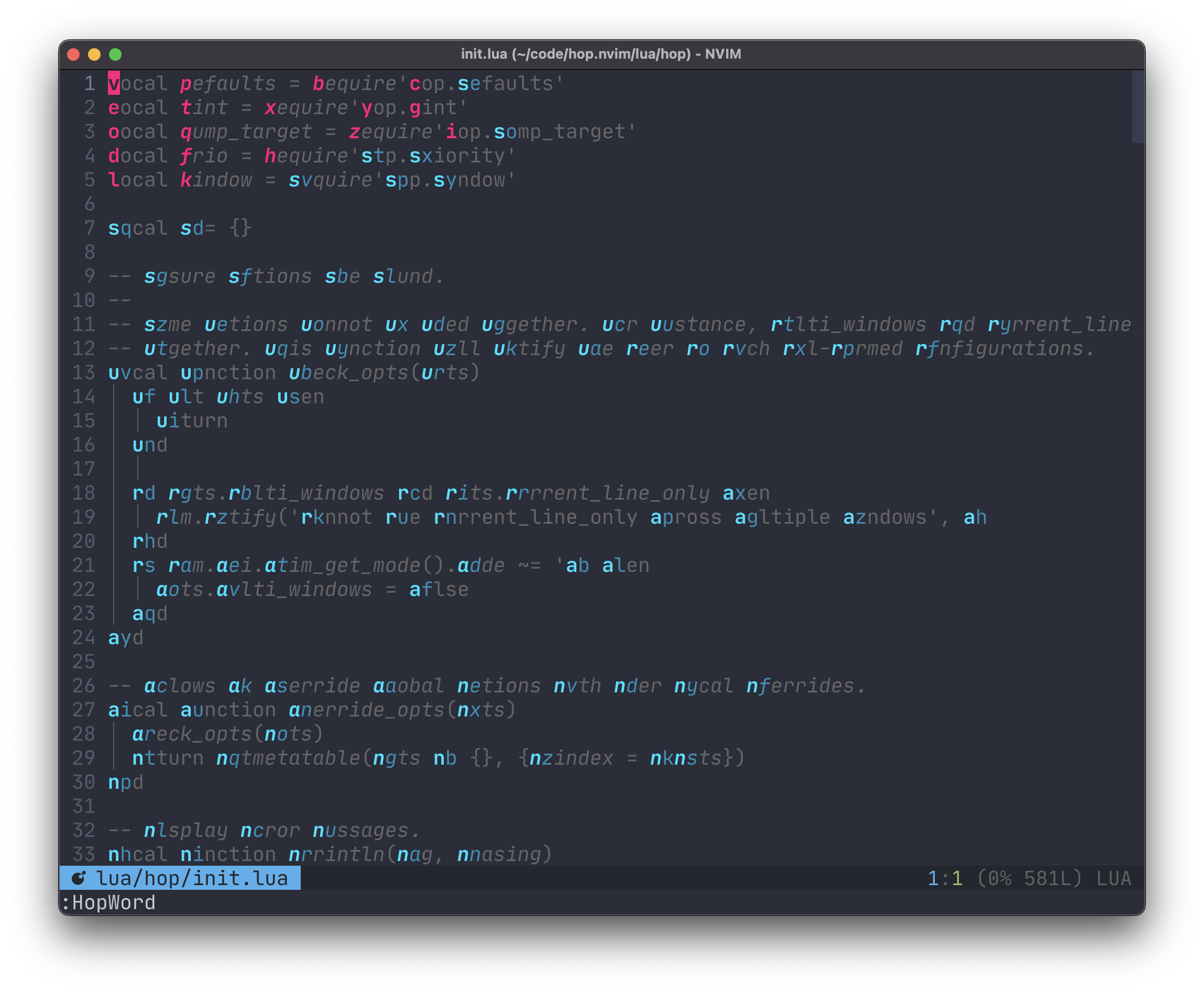 hop.nvim screenshot 1