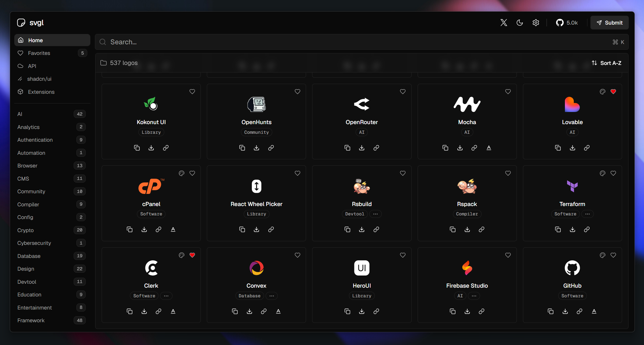 svgl screenshot 1