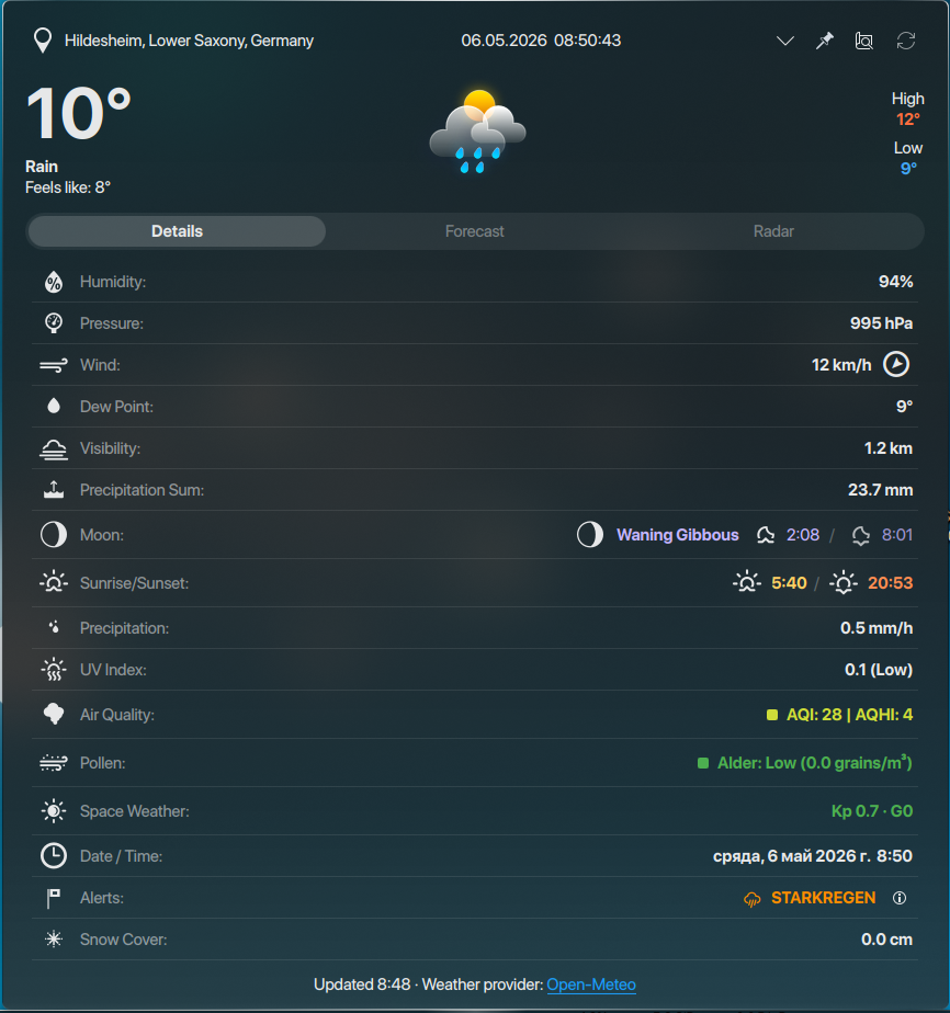 advanced-weather-widget screenshot 5