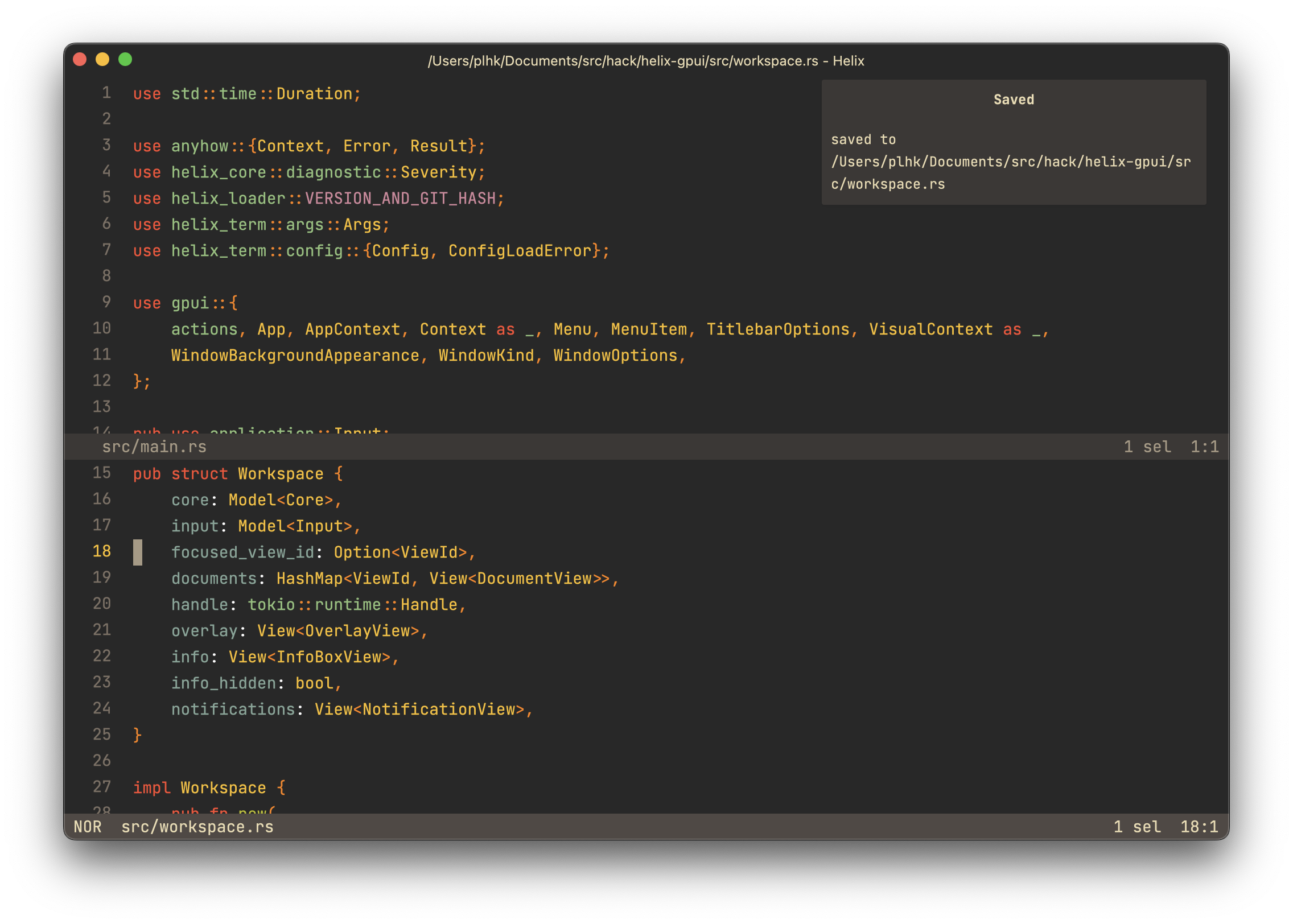 helix-gpui screenshot 1