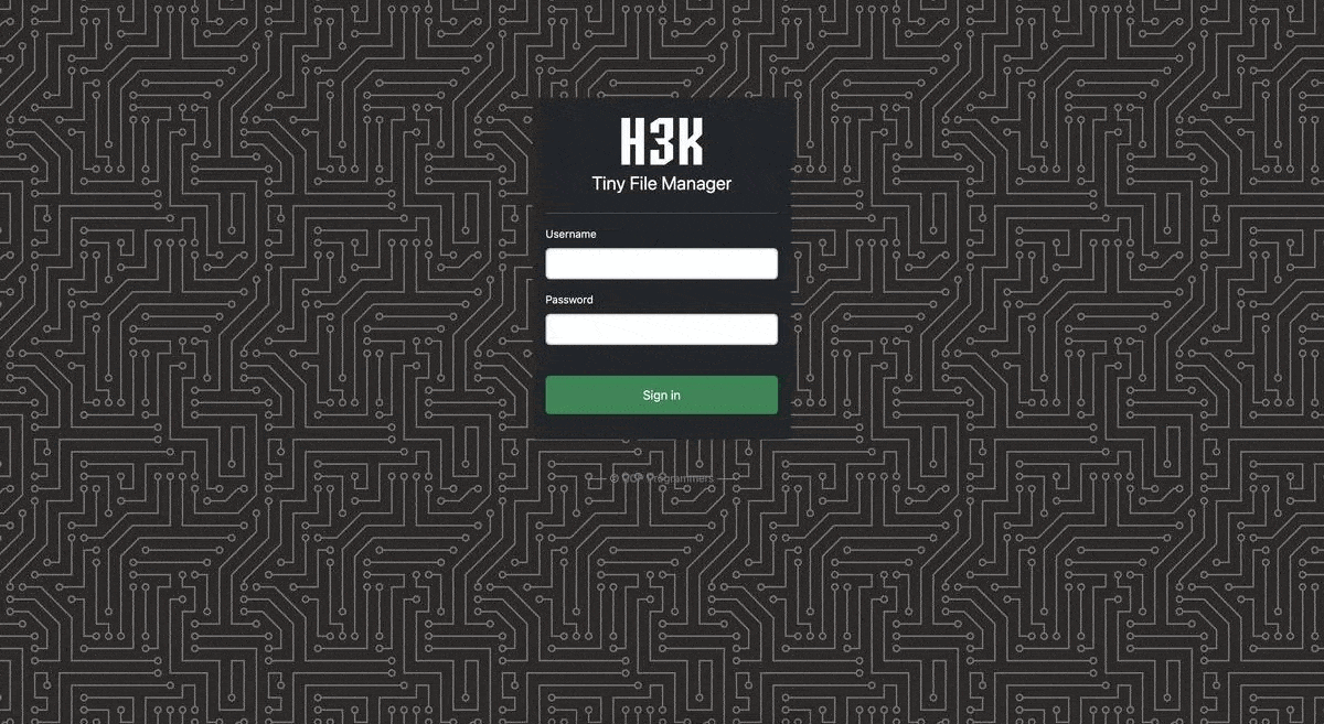 tinyfilemanager screenshot 1
