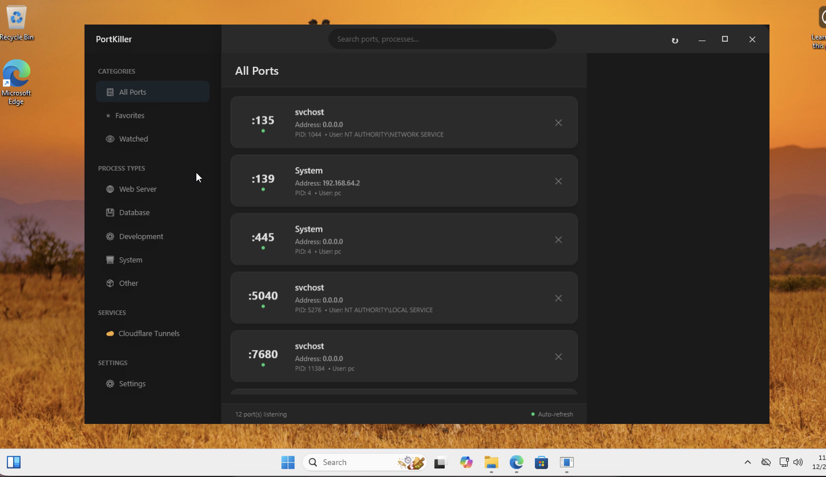 port-killer screenshot 2