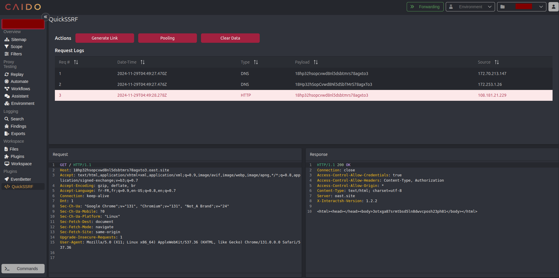 interactsh screenshot 7
