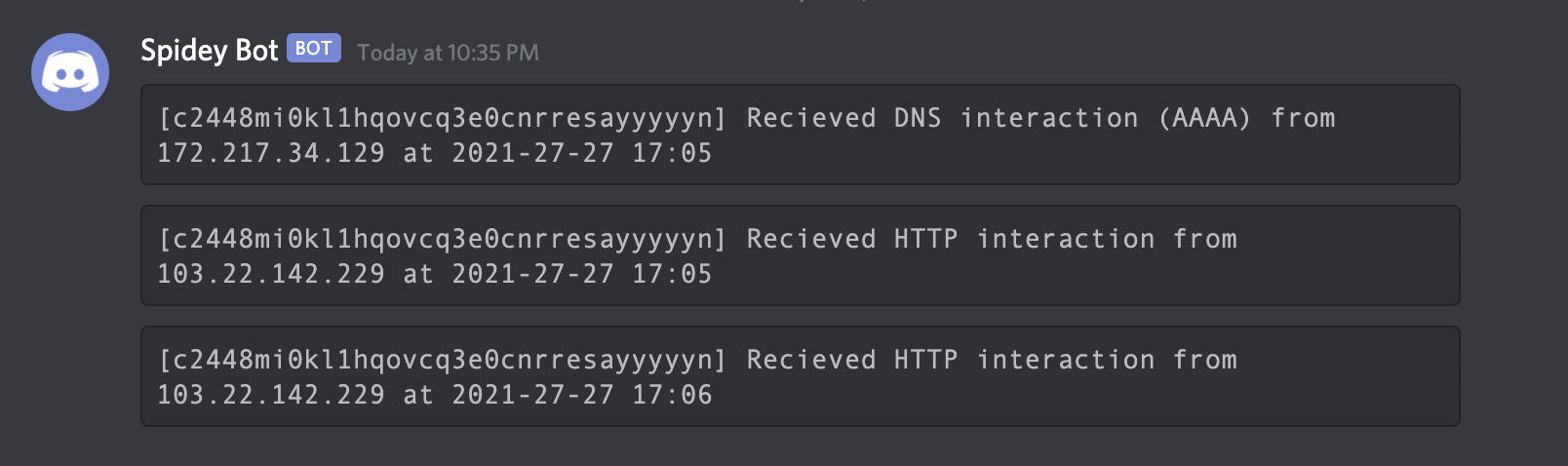 interactsh screenshot 2