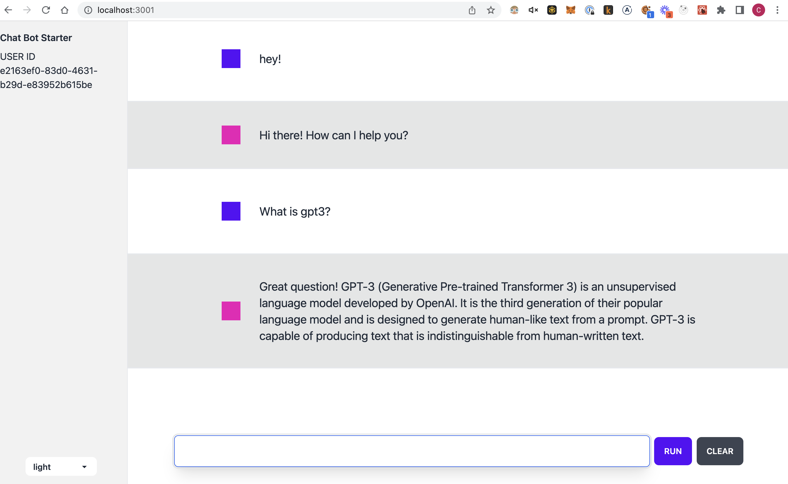 chat-bot-starter screenshot 1