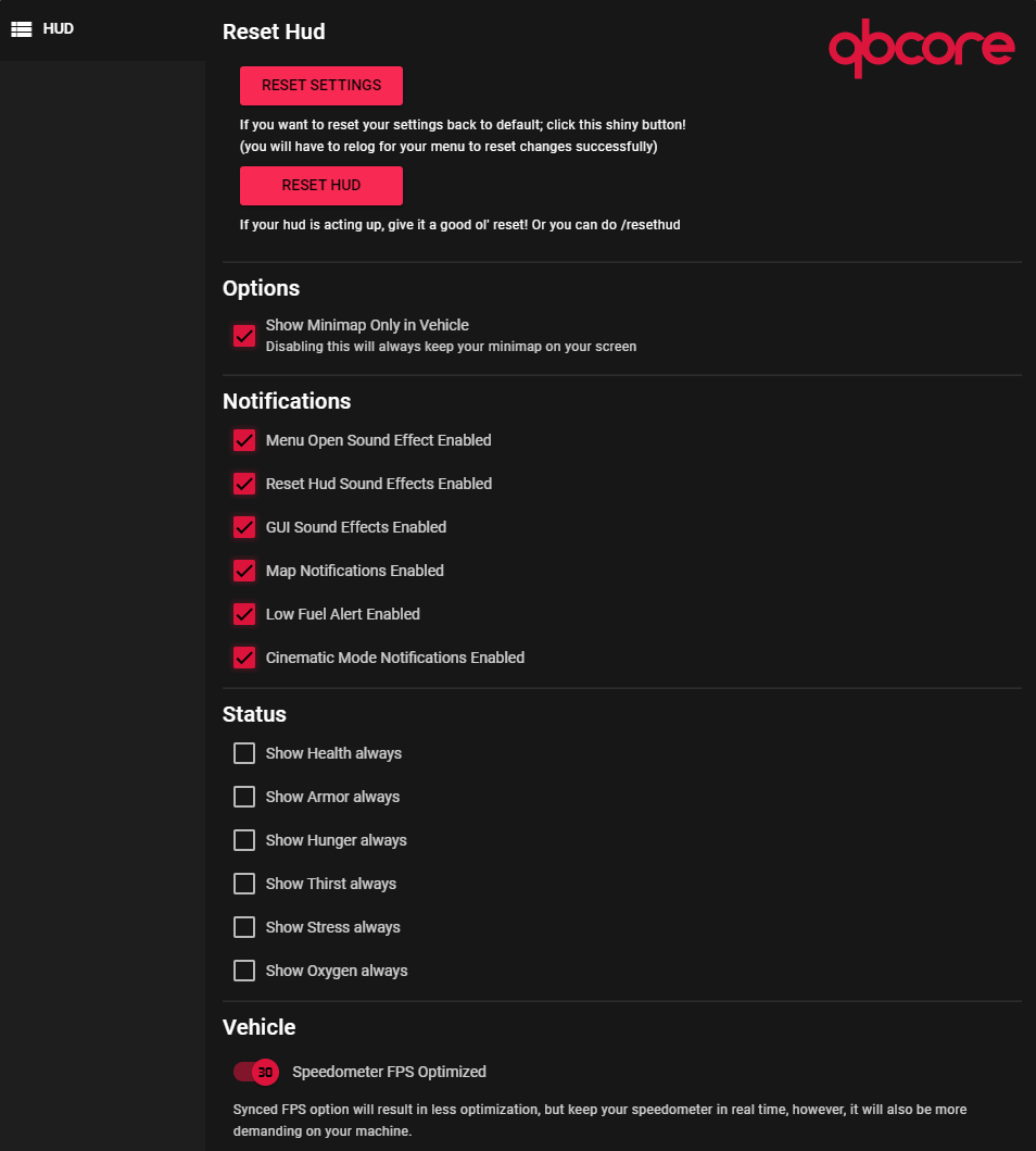 qb-hud screenshot 1