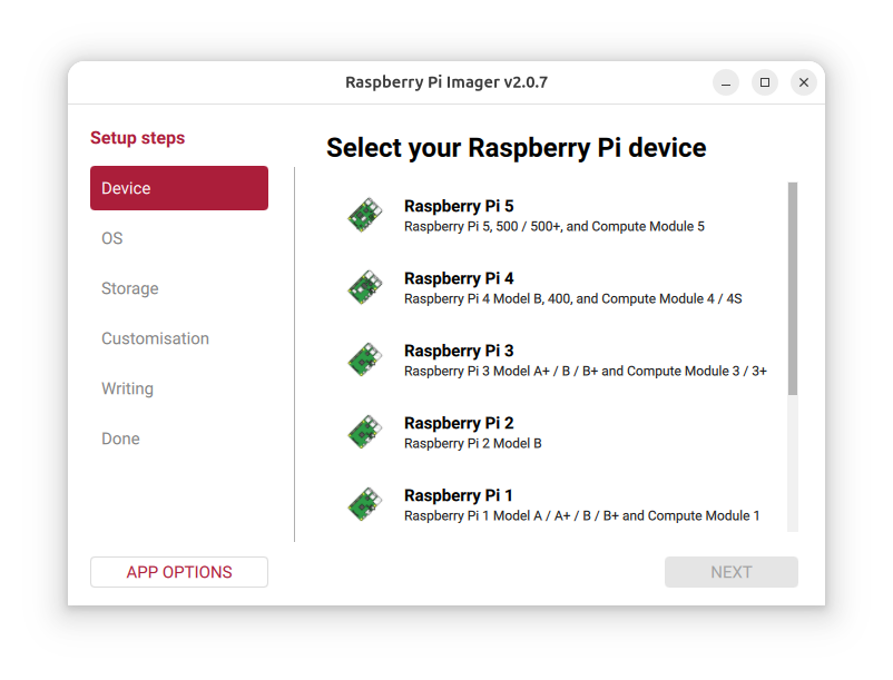rpi-imager screenshot 1