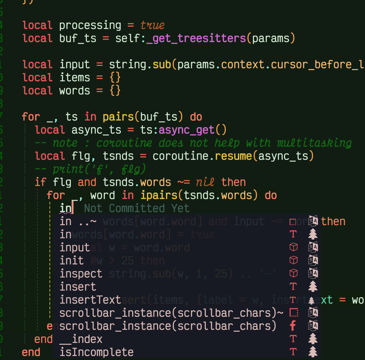 cmp-treesitter screenshot 2