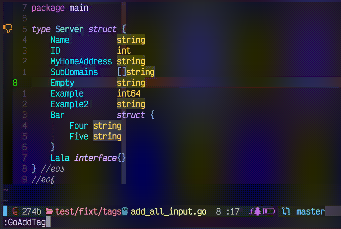 go.nvim screenshot 3