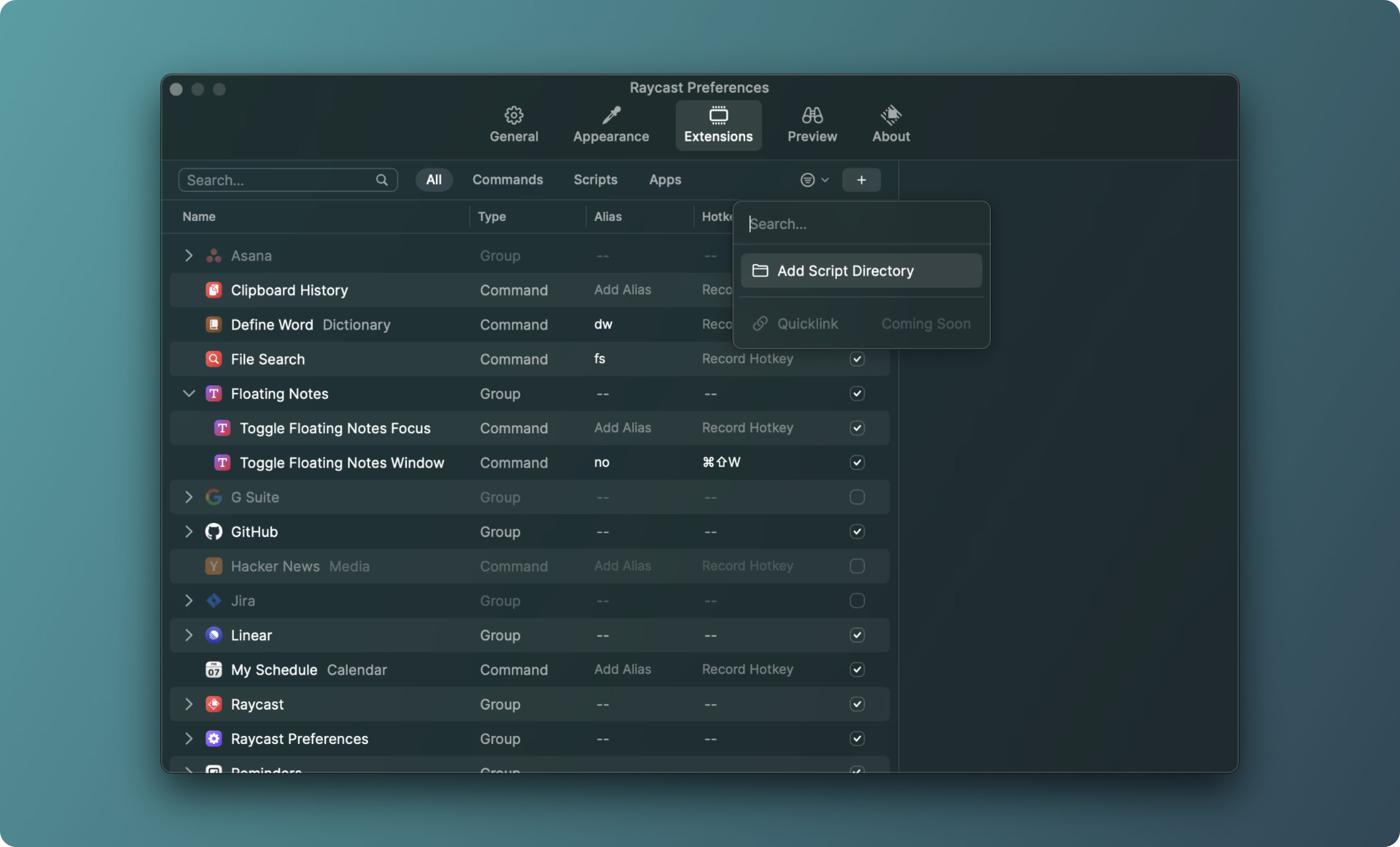 script-commands screenshot 2