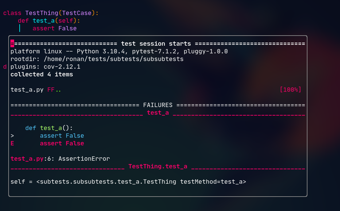 neotest screenshot 2