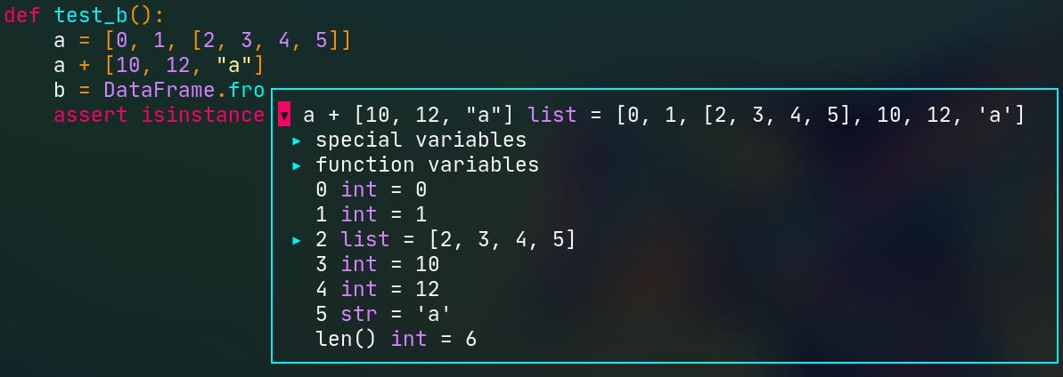 nvim-dap-ui screenshot 7