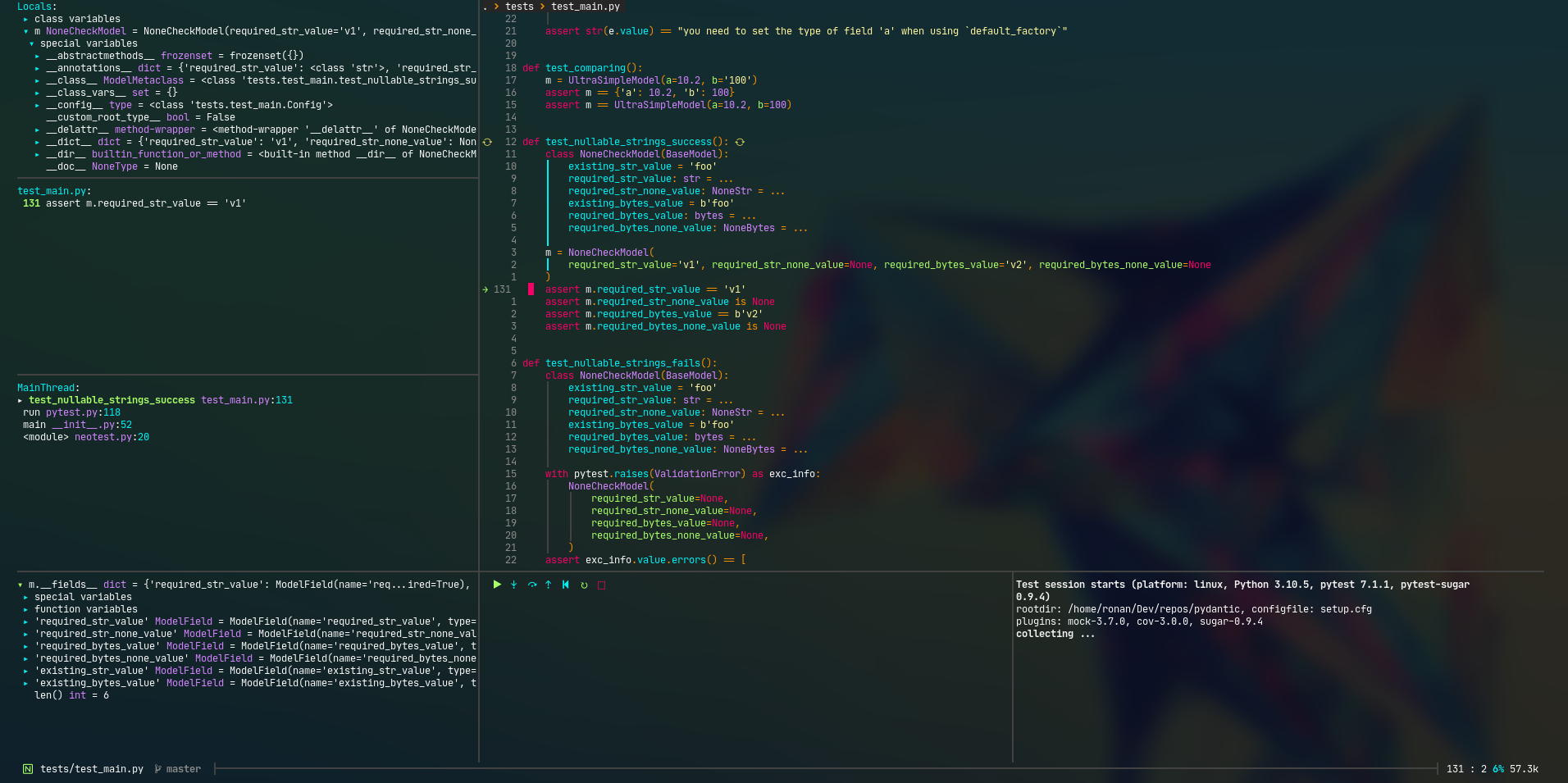nvim-dap-ui screenshot 1