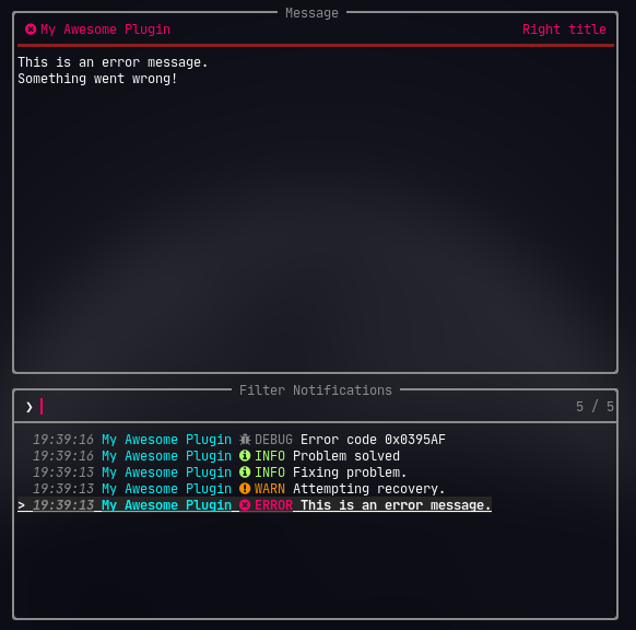 nvim-notify screenshot 4