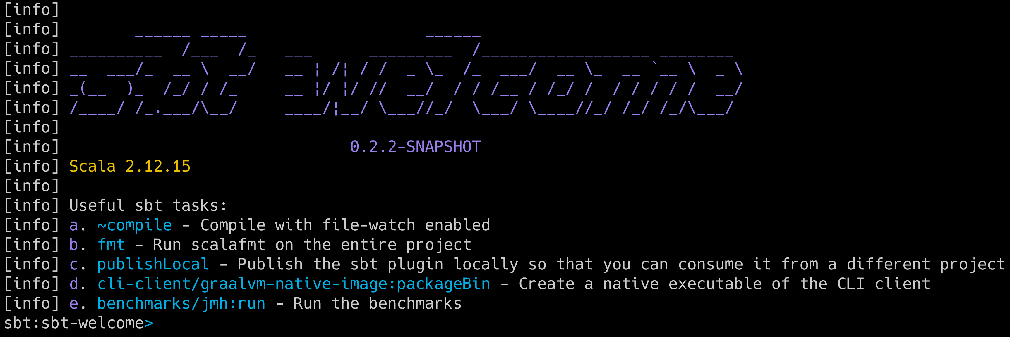 sbt-welcome screenshot 1