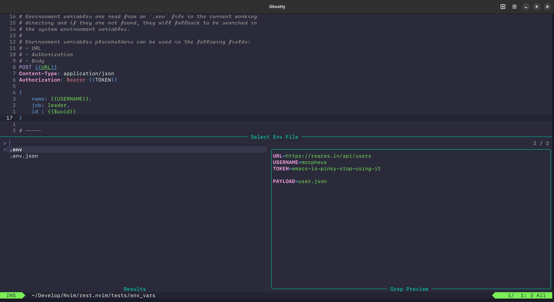rest.nvim screenshot 2