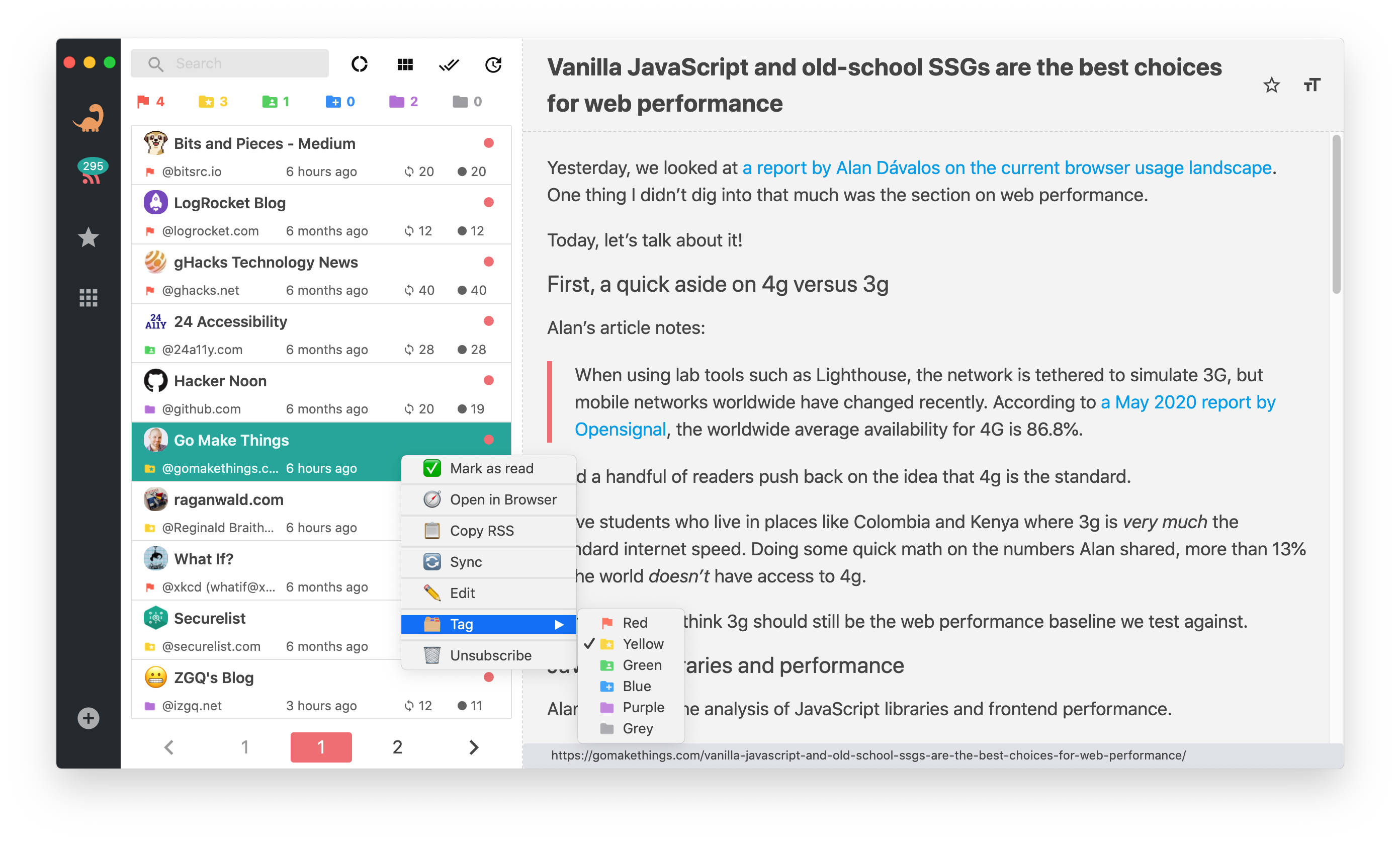 dino-rss-electron screenshot 1