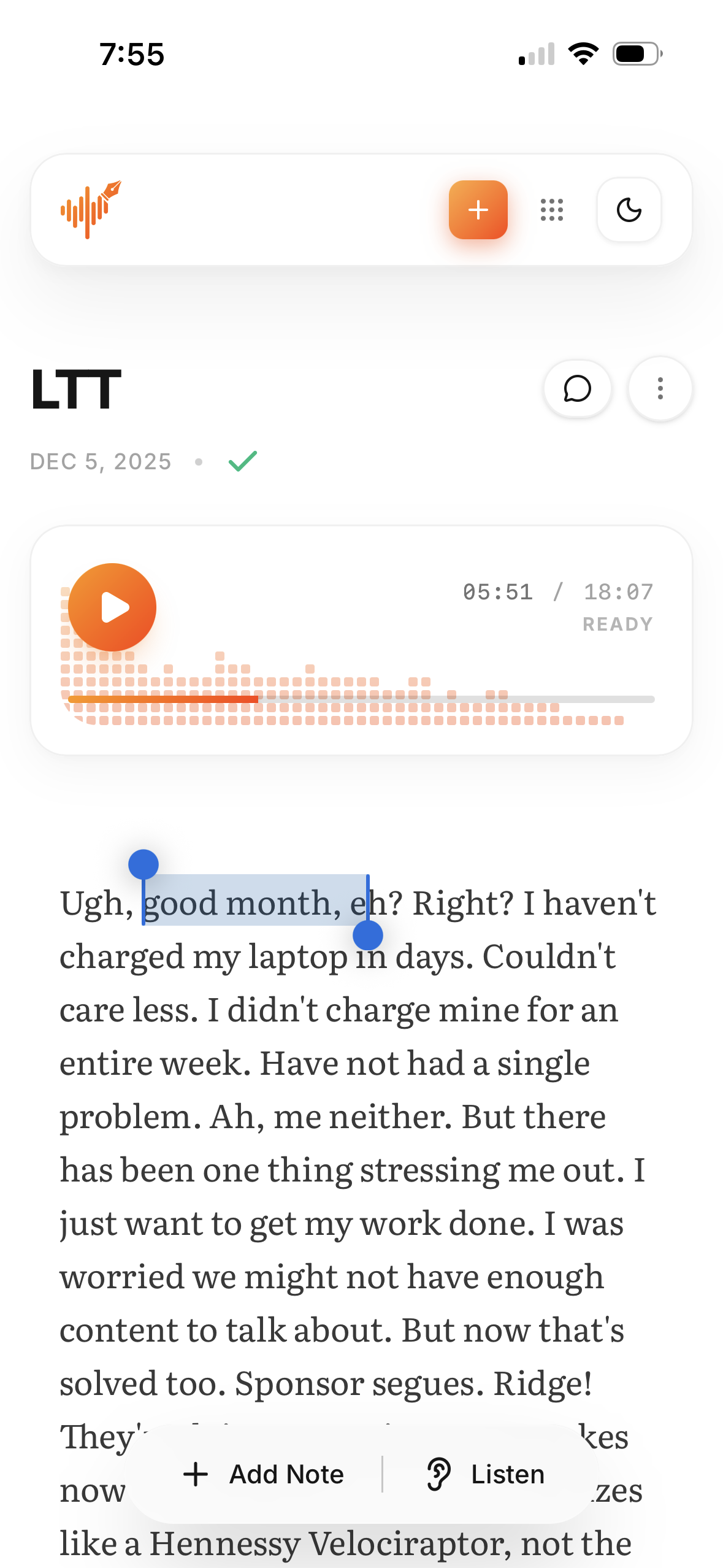 Scriberr screenshot 10