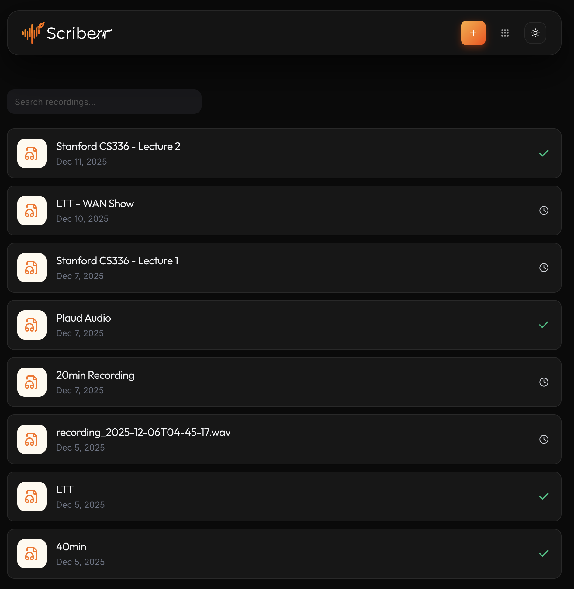 Scriberr screenshot 6