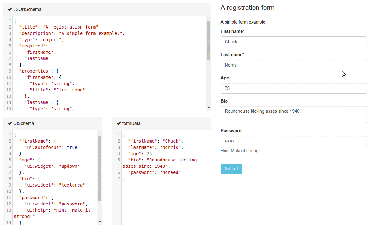 react-jsonschema-form screenshot 1