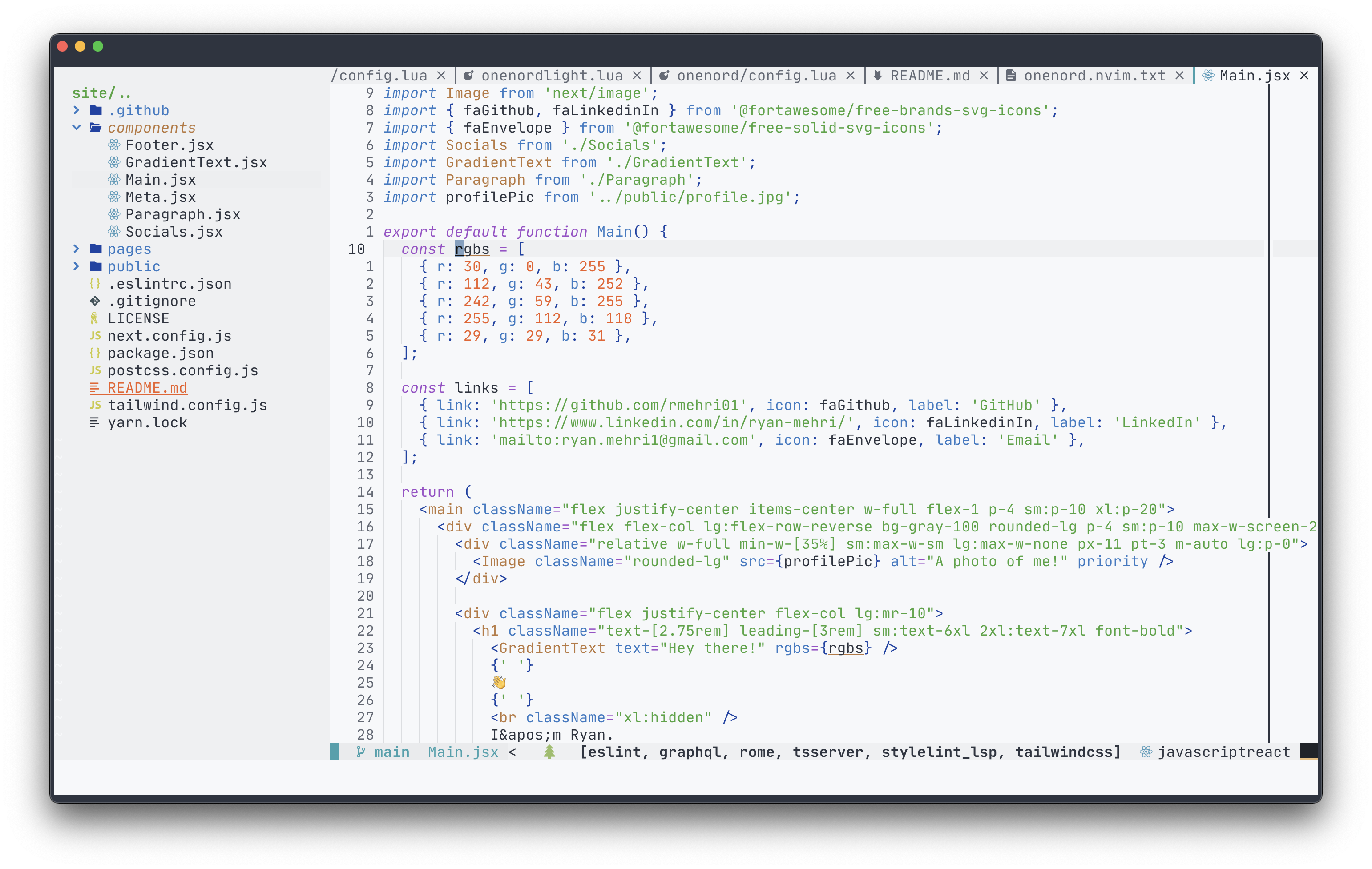 onenord.nvim screenshot 2