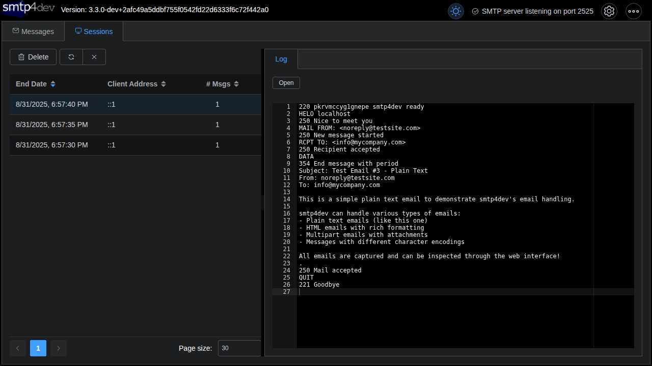 smtp4dev screenshot 7