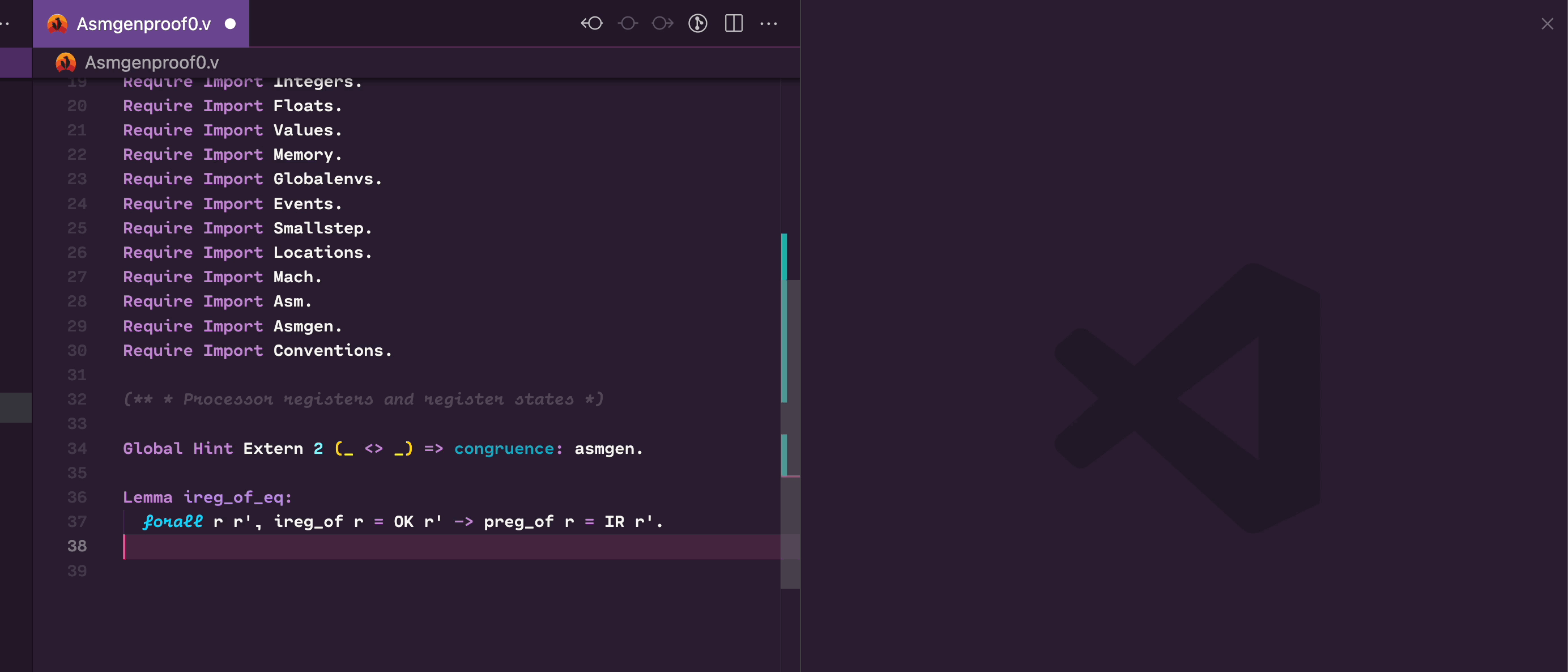vsrocq screenshot 1